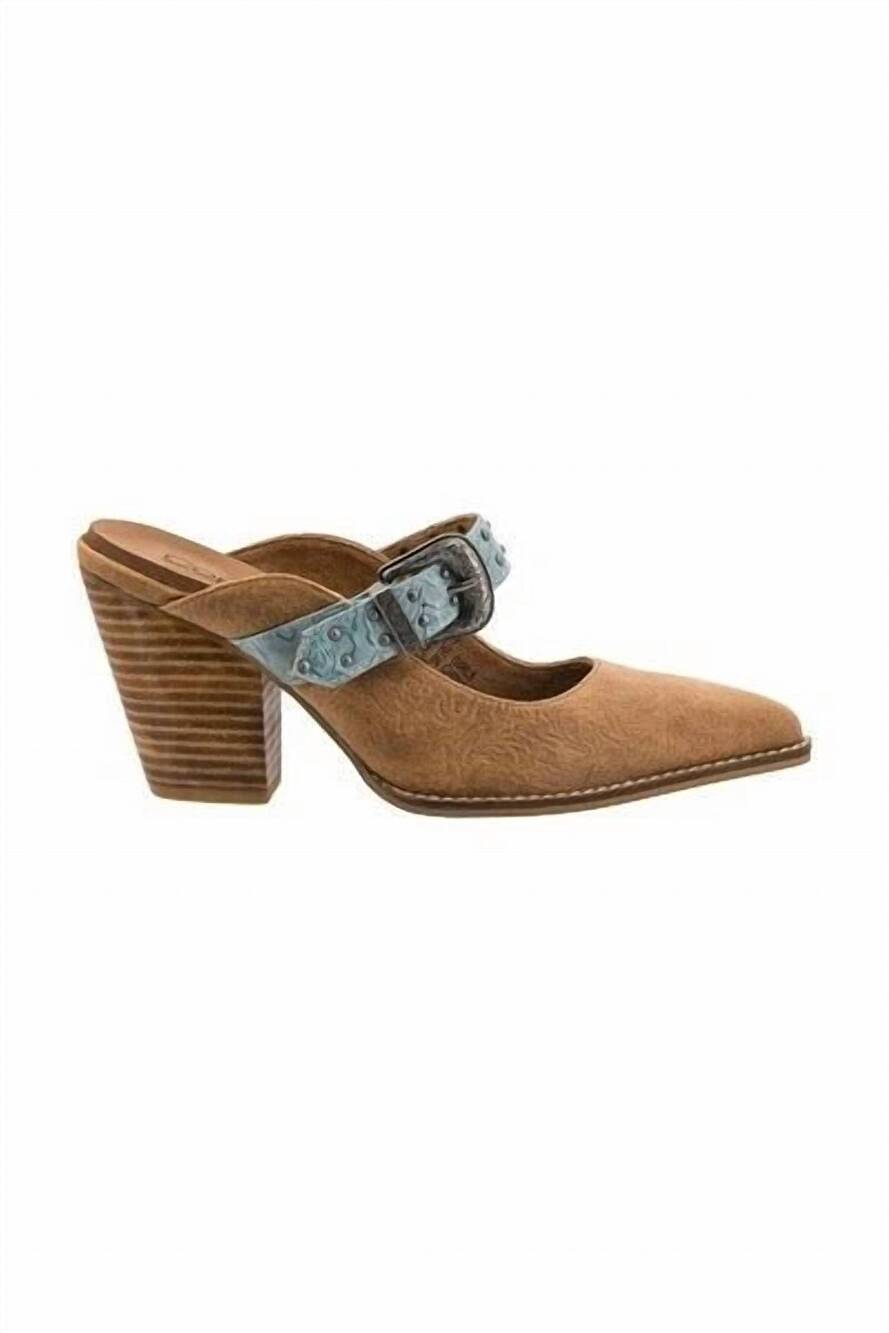 NEW CORKYS FOOTWEAR women's saddle up mule heel in tan